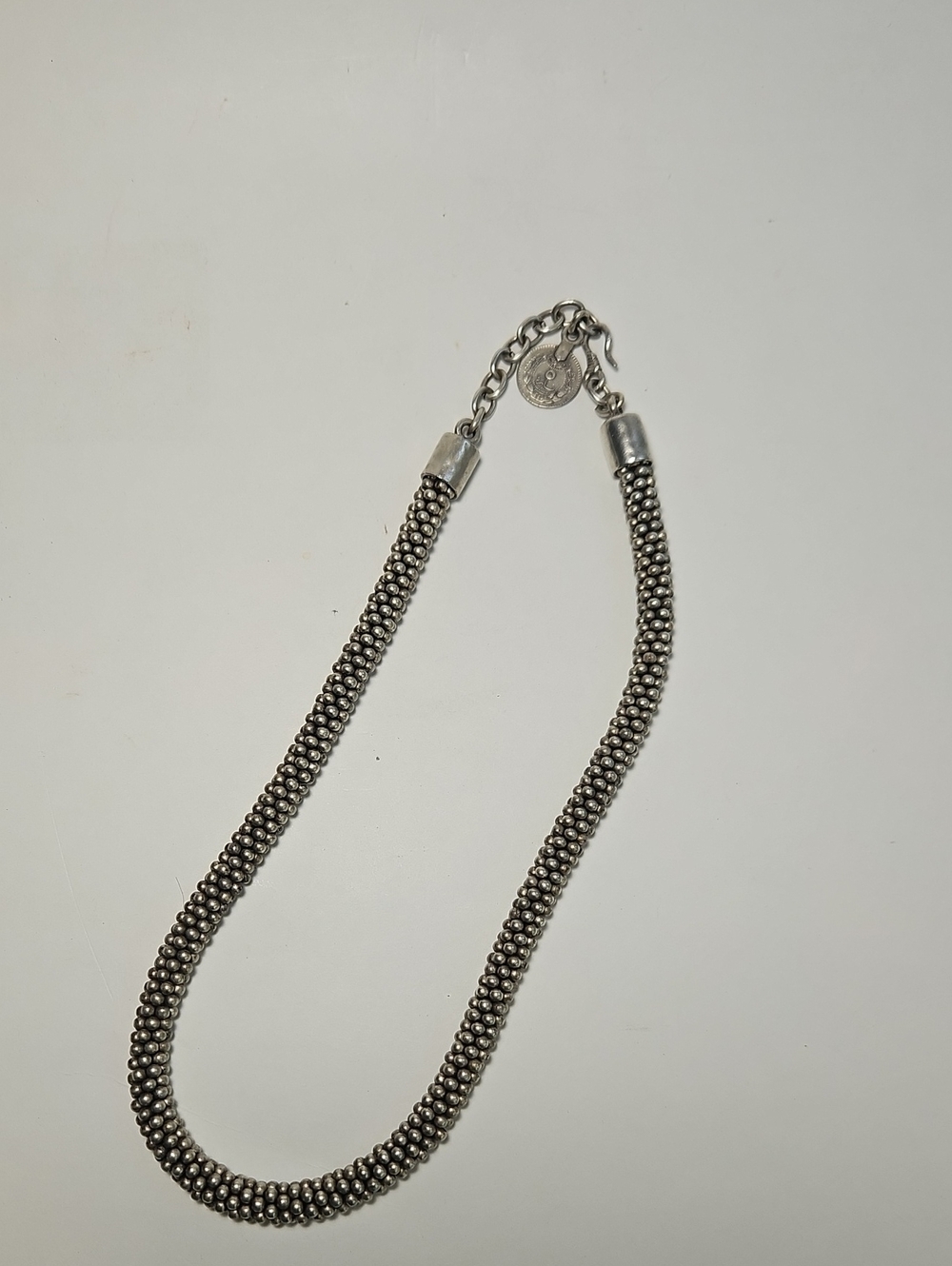 Yara Silver Beaded Rope Necklace - Women's Fashion Jewelry